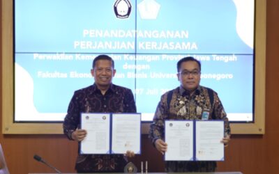 The Signing of the Cooperation Agreement “Pojok Kemenkeu” at FEB Undip.