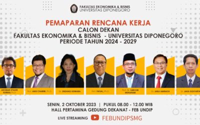 Saksikan Pemaparan Rencana Kerja Calon Dekan FEB UNDIP Periode Tahun 2024-2029